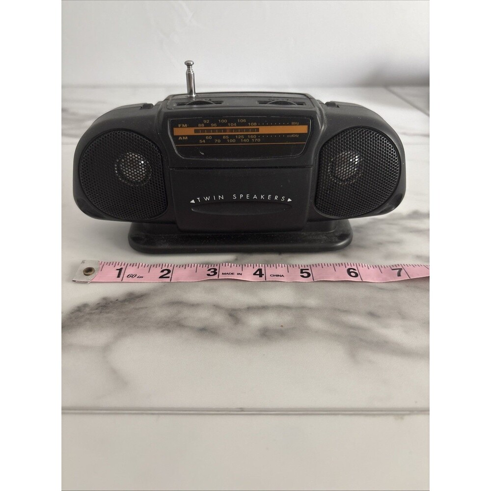 7” Mini Baby Boom Box AM/FM Portable Radio Twin Speaker Boombox WORKS